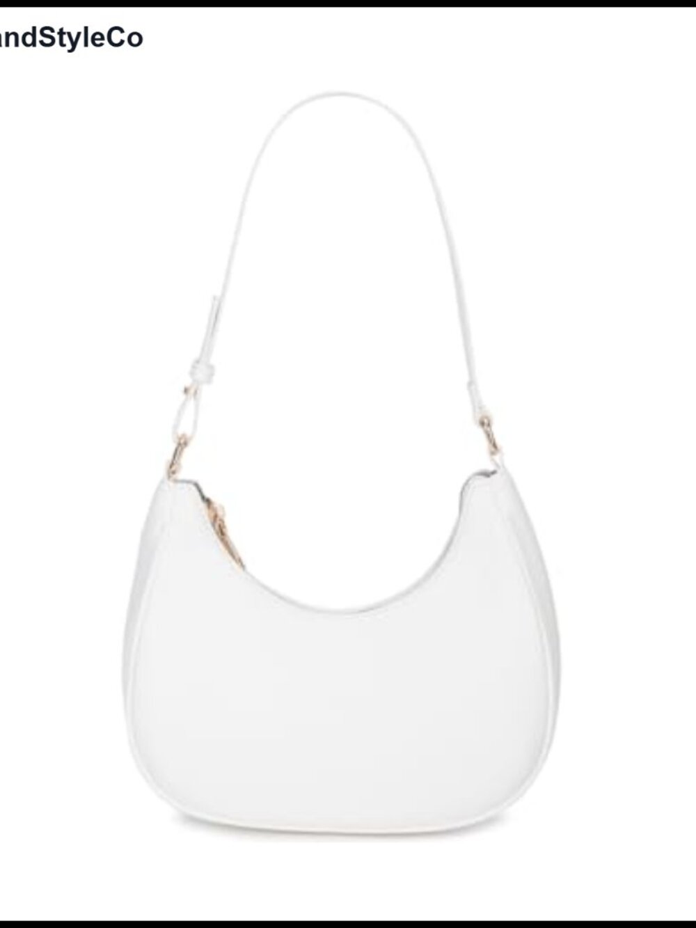 Crescent Hobo Bag for Women Cute Underarm Purse Mini Clutch Vegan PU Leather